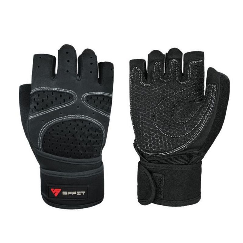 Sports Gloves Thickened Palm Wrist Strap Integrated Non-Slip_voghion.com