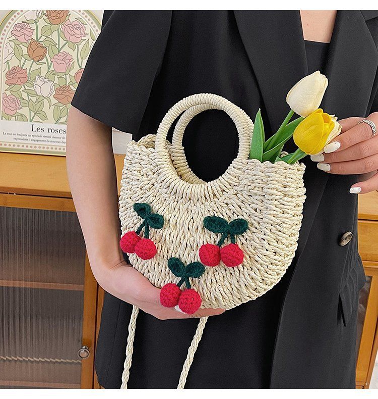 Borsa a tracolla monospalla in maglia intrecciata in stile hawaiano, 2024, nuova borsa a tracolla alla moda, da spiaggia e da viaggio_voghion.com