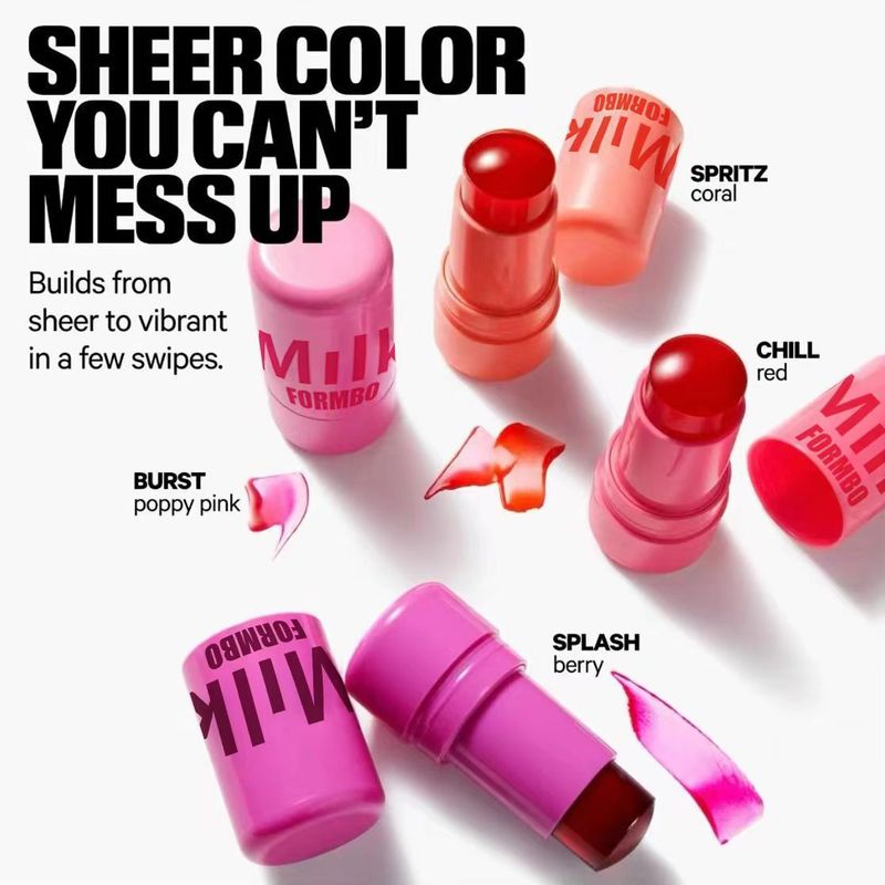 Milk Jelly Powder Blusher 3-in-1 Moisturized Blusher Stick Long Lasting Brighten Matte Facial Contour Rouge Makeup Lip Tint_voghion.com