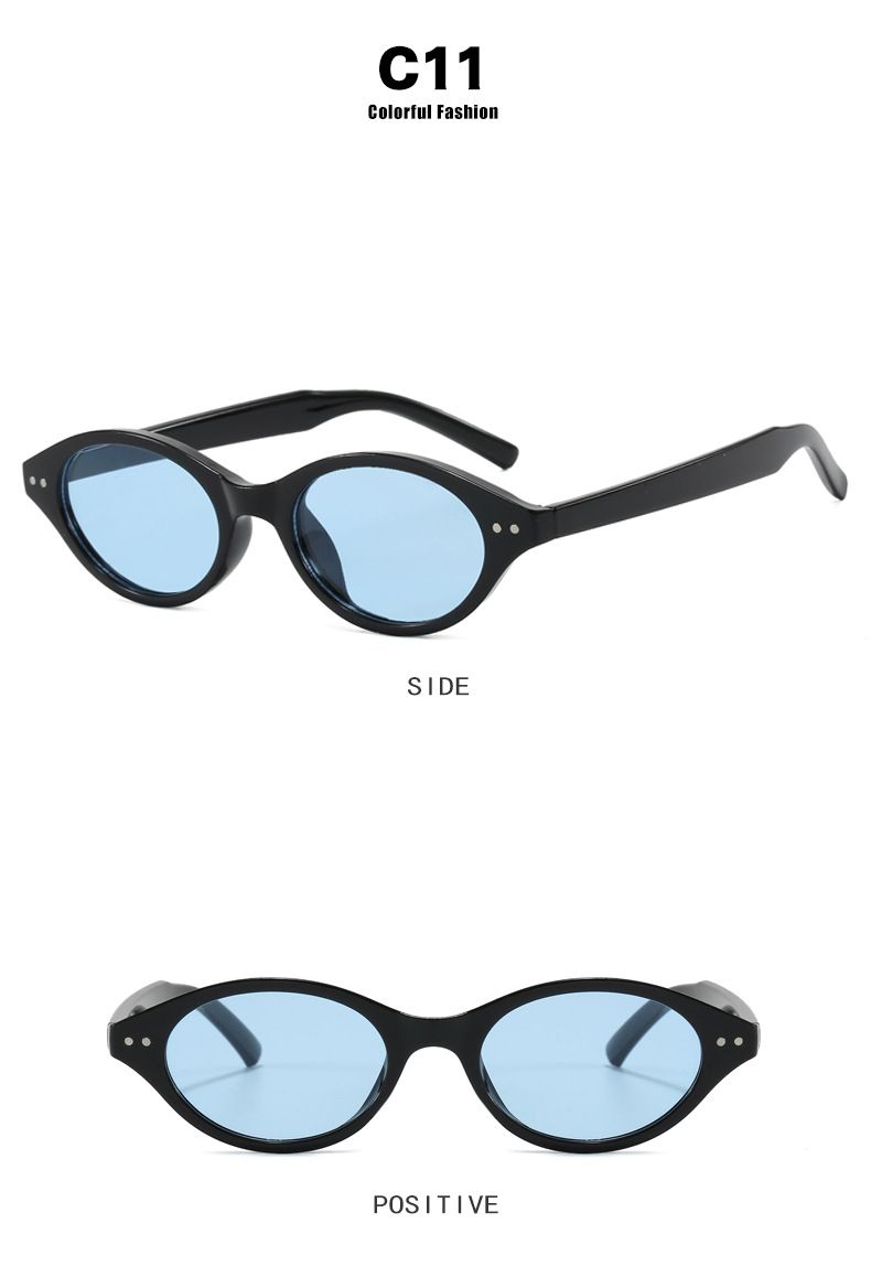 Retro Small Oval Sunglasses Women Brand Design Rivet Leopard Tortoise Shell Sun Glasses Outdoor Shades Female UV Oculos De Sol_voghion.com