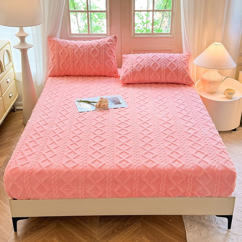 Premium Flanel Fitted Sheet Ultra Yumuşak Sıcak Sherpa Polar Yatak Örtüsü Derin Cep Hipoalerjenik Peluş Termal Battaniye Gibi Kış İçin Koruma_voghion.com