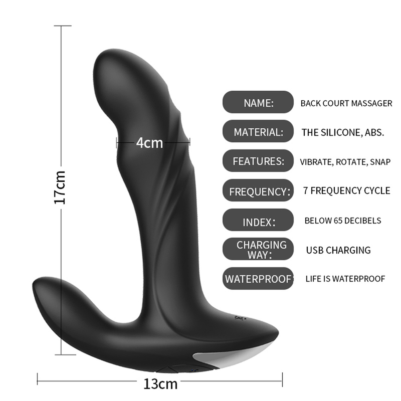 Dildo Remote Control Vibr Dual Vibrating Swing Butt Plug Male Prostate Massager Anus Dil Metal Beads Rotat      ating_voghion.com