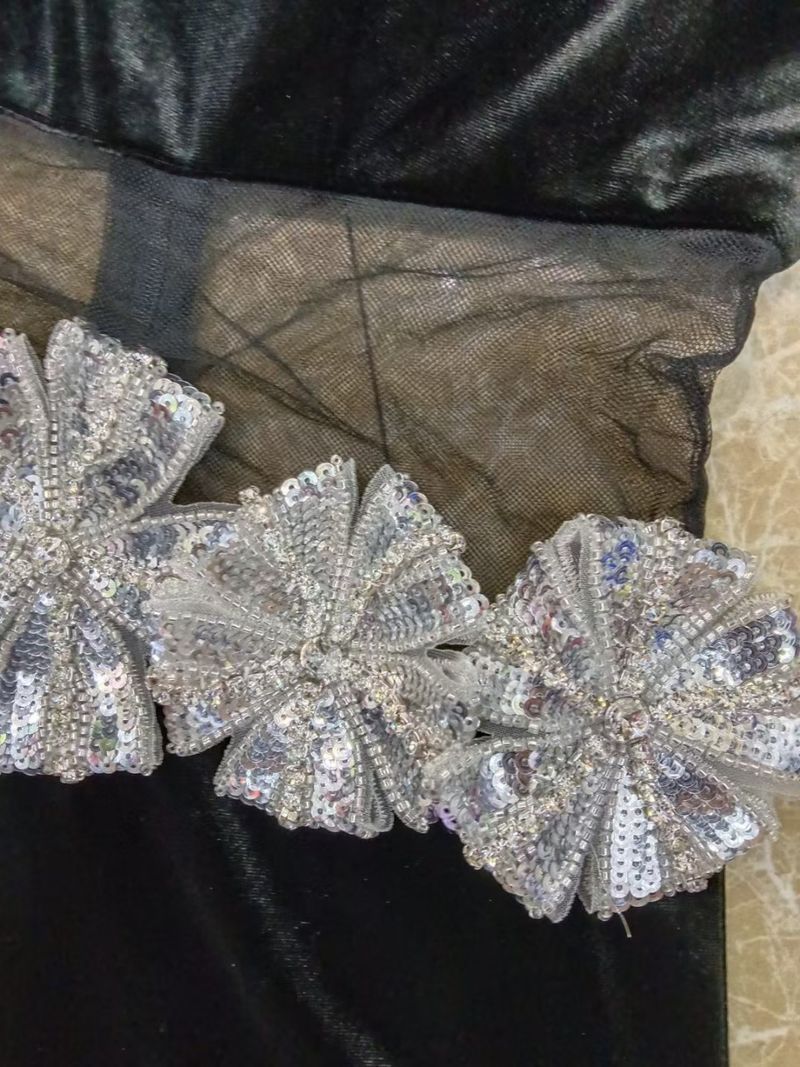 Damenbekleidung Elegantes Korsett-Bustierkleid aus Samt mit Perlen und Taillenausschnitt für Abendpartys und besondere Anlässe_voghion.com