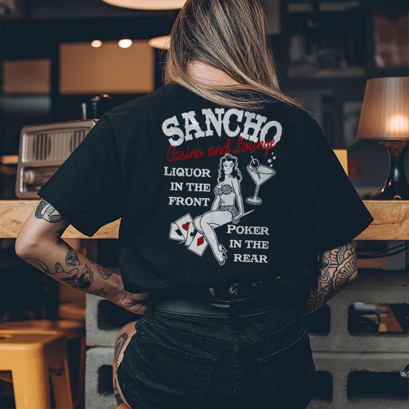 Women's white short sleeves (printed on the back)_voghion.com
