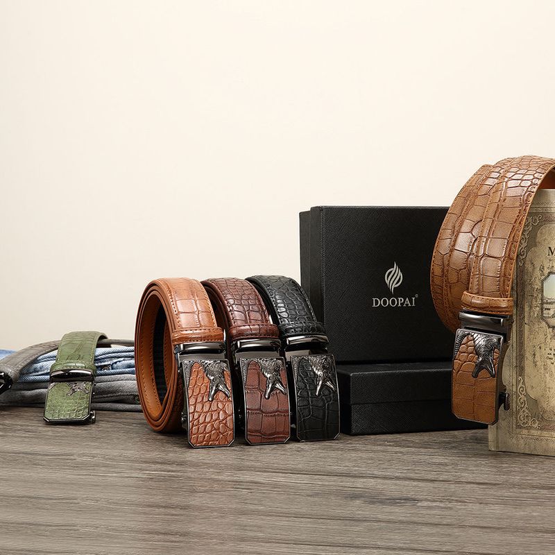 VOOTHOST Herren Gürtel aus Leder, modisch, automatische Schnalle, Gürtel für beliebtes Geschäft, hochwertige Herrengürtel F0193_voghion.com