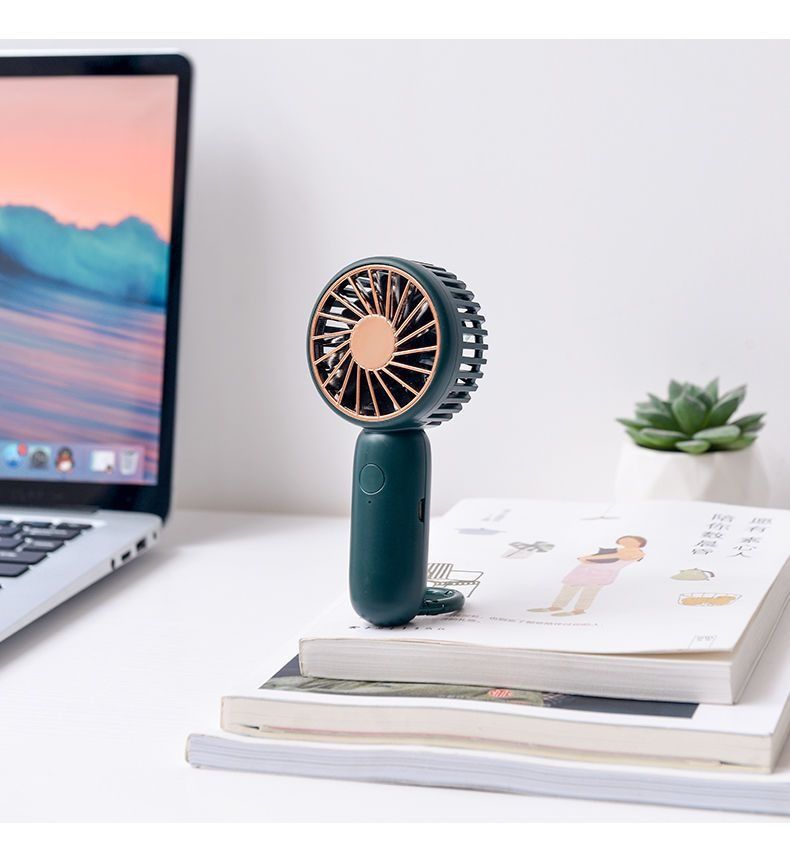 Mini ventilateur de bureau créatif et silencieux, portable et multifonction, avec mousqueton, pour l'extérieur_voghion.com
