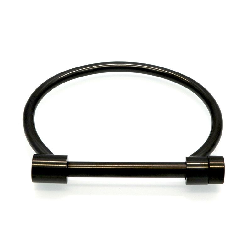 Titanium Steel Horseshoe Vacuum Gold Plated Bracelet D Shaped Horseshoe Buckle Stainless Steel Bracelet_voghion.com