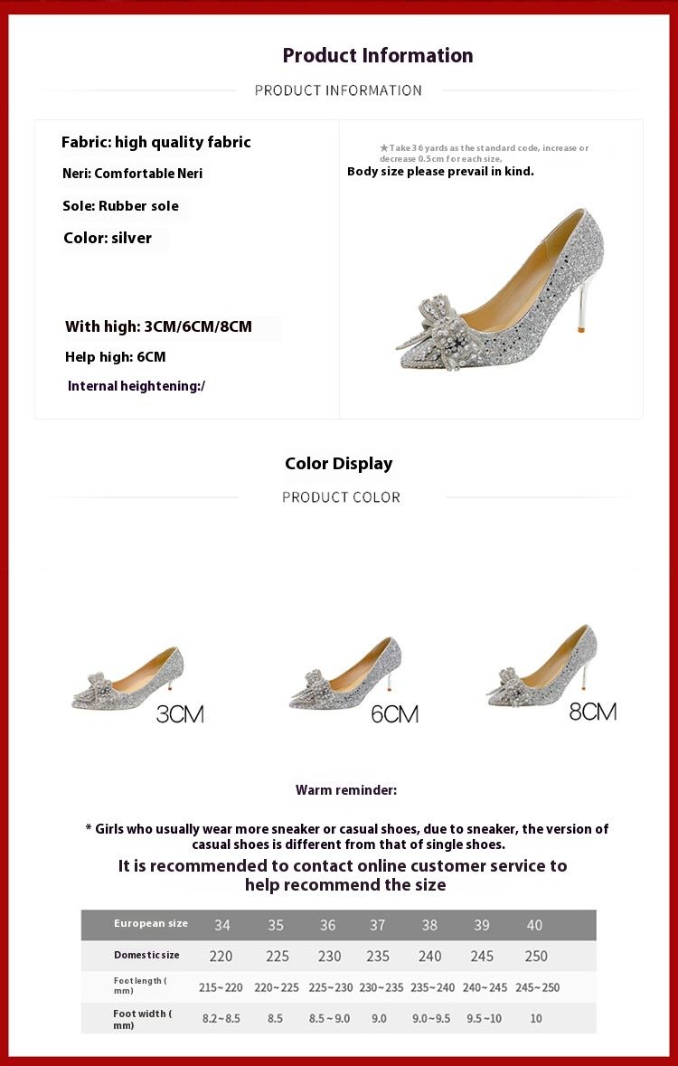 Scarpe da sposa a farfalla alla moda, nuove, grandi, a punta, sottili, con bocca bassa, per fidanzamento, spettacolo, tacchi, donna_voghion.com