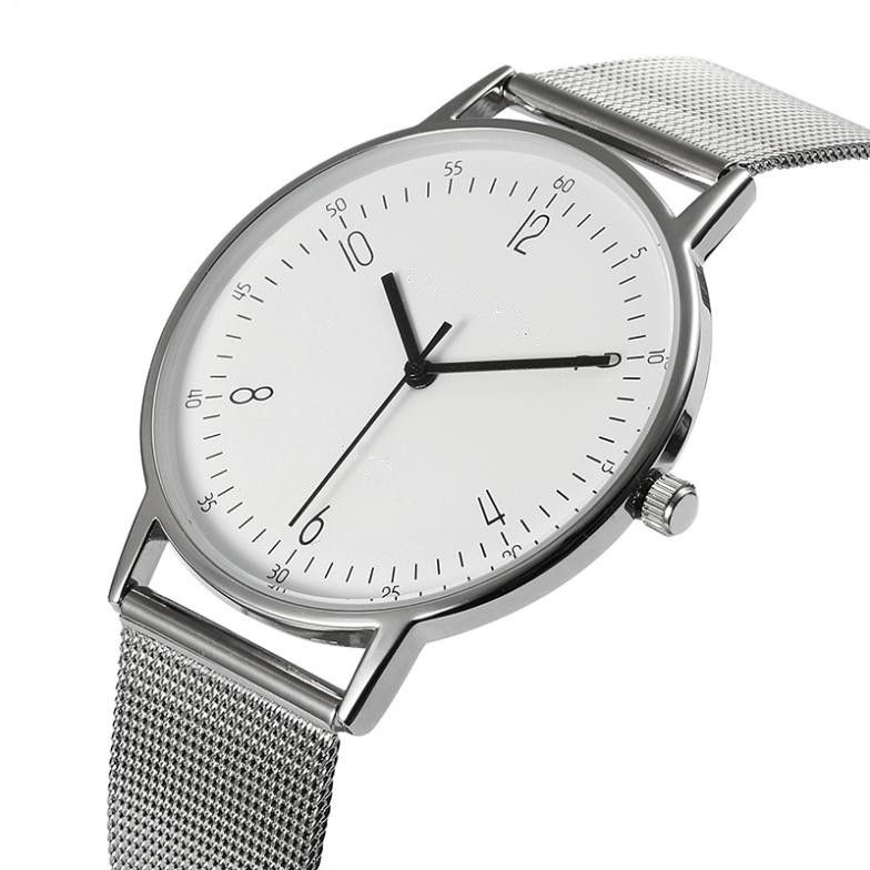 Orologio al quarzo da coppia, con cinturino in maglia casual, stile britannico, più venduto_voghion.com