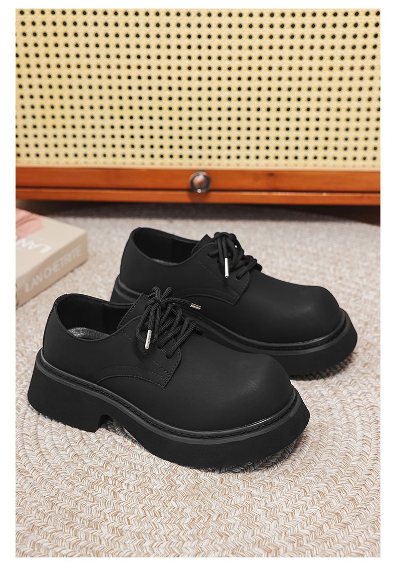 Chaussures Derby Voyage 30617 pour homme, modèle haut de gamme à semelle épaisse noire, tendance, collection 2025, en cuir rehaussant la silhouette._voghion.com