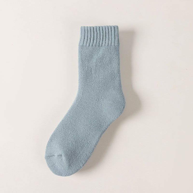 New winter socks for women, thickened brushed warm socks, mid tube socks, ladies' confinement socks, floor towel socks, mid tube socks_voghion.com