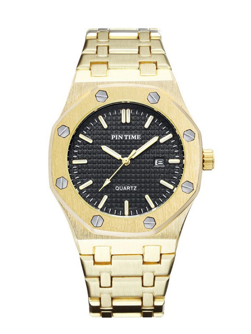 Orologio da uomo in acciaio al quarzo impermeabile ottagonale di alta qualità con cinturino in pelle AP, marchio svizzero, per uomo_voghion.com