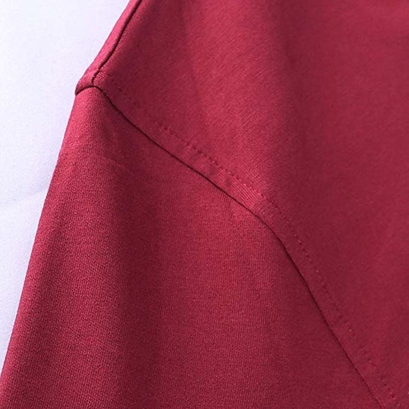 Herren-T-Shirt mit schmaler Passform und V-Ausschnitt, langärmlig – atmungsaktives Polyester, bequemer Stretch, vielseitiges Oberteil in Volltonfarbe für Freizeit und Arbeit_voghion.com