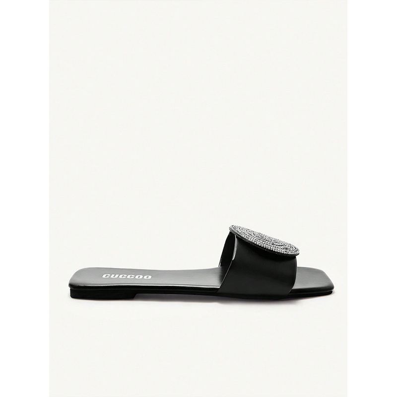 New Plus-size Flat Slippers Female Fairy Wind Rhinestone Sequined Beach Flip-flops_voghion.com