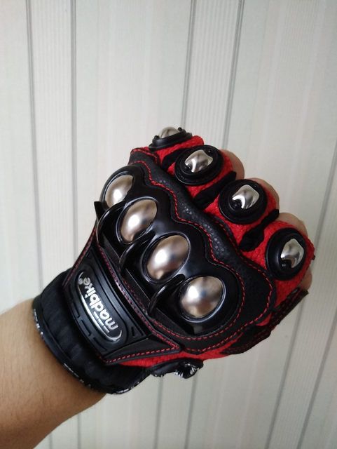 Tactische handschoenen Staal Veiligheid Outdoor Cyclus Uitrusting Messing Knuckle Motorfiets Powersports Racefiets Zelfverdediging Voor_voghion.com