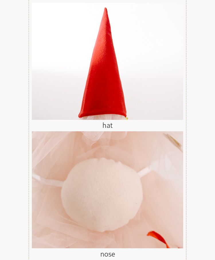 Şenlikli Noel Ağacı Tepesi Seti - Noel Baba Şapkası, Burun ve Eldiven Tasarımı - Tatil Ağaçları İçin Benzersiz Dekoratif Yıldız_voghion.com