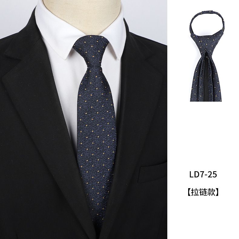 Cravatta da uomo in seta poliestere annodata a mano, personalizzata, all'ingrosso, nuova, casual, da 8 cm, con cerniera_voghion.com