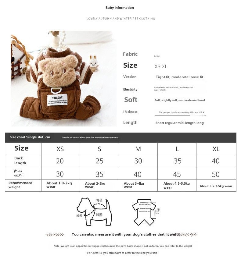 Giacca invernale per cani di piccola e media taglia, per gatti, vestiti caldi in cotone per cuccioli, Yorkshire, Chihuahua, Bulldog maltese_voghion.com