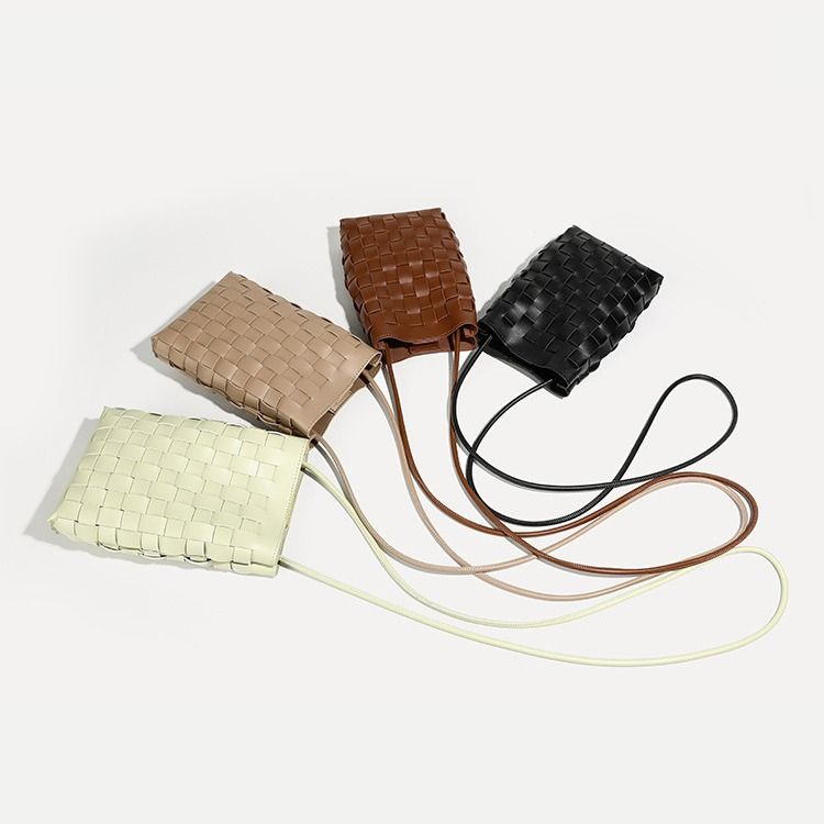 Borsa a tracolla casual semplice e fresca in stile coreano, nuova moda, per telefono intrecciato da donna 2024_voghion.com