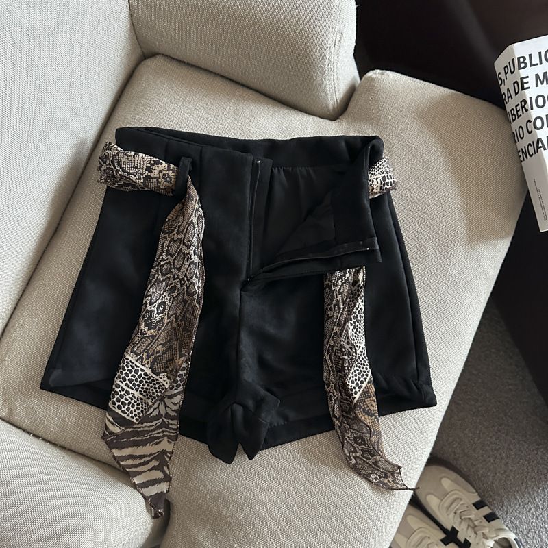 Pantaloni casual a gamba larga con stivaletti a trapezio, versatili, a vita alta, in pelle scamosciata, alla moda autunno 2025, per donna_voghion.com