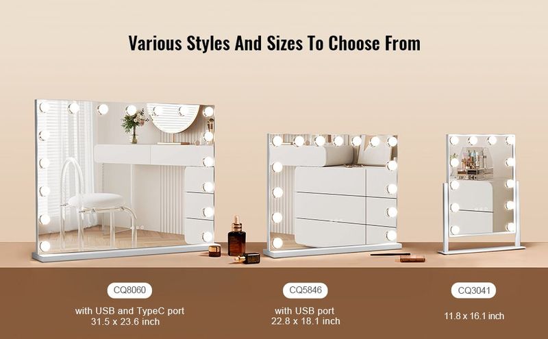 VEVOR Hollywood Vanity Makeup Mirror With Lights 5X Magnification 16.1x11.8 In_voghion.com