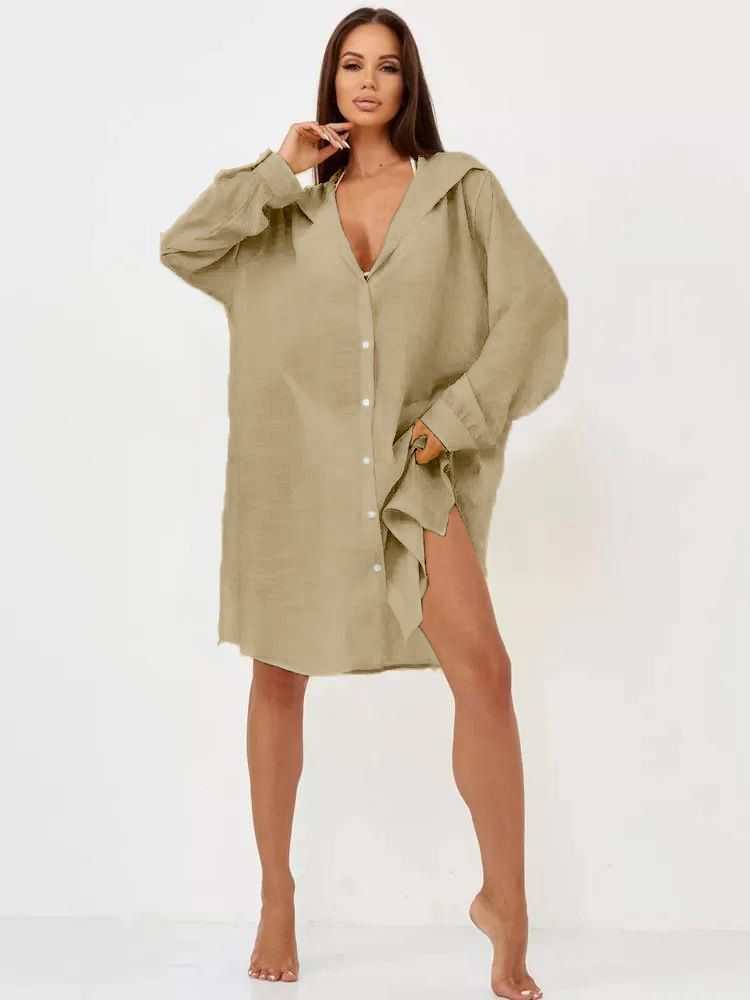 Strandüberzug für Damen – Leichter Sonnenschutz-Kimono-Überzug für Badeanzüge, Urlaub, Poolparty_voghion.com