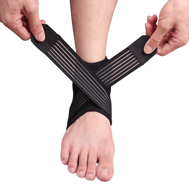 Sports fitness ankle guard cross wrap compression strap ankle guard basketball mountain climbing cycling breathable adjustable foot guard_voghion.com