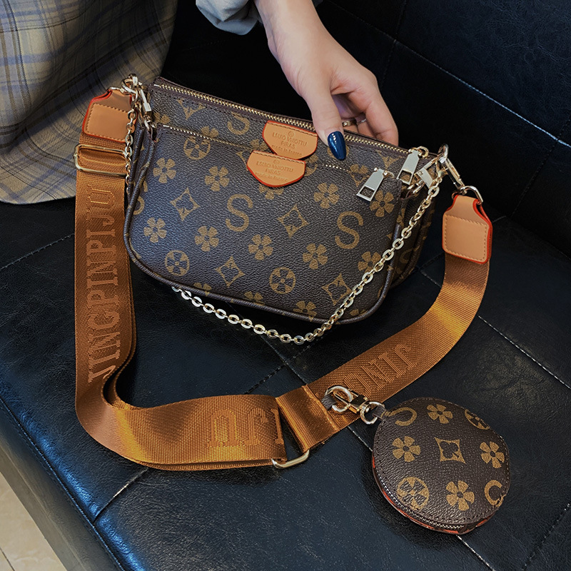 2023 Uusi Crossbody Trend Fashion Casual Printing -kolmiosainen setti, monipuolinen naisten laukku olkavarrelle_voghion.com