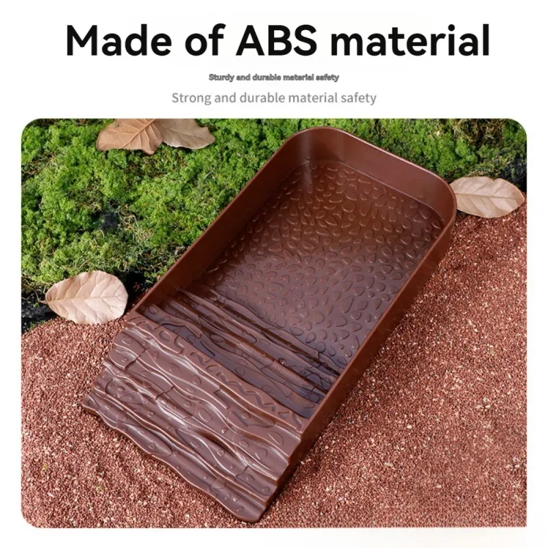 Reptile Slope Water Bowl And Plate Reptile Bath Pool Feeding Plate Slope Aquarium Decoration Gecko Snake Turtle Lizard Bath_voghion.com