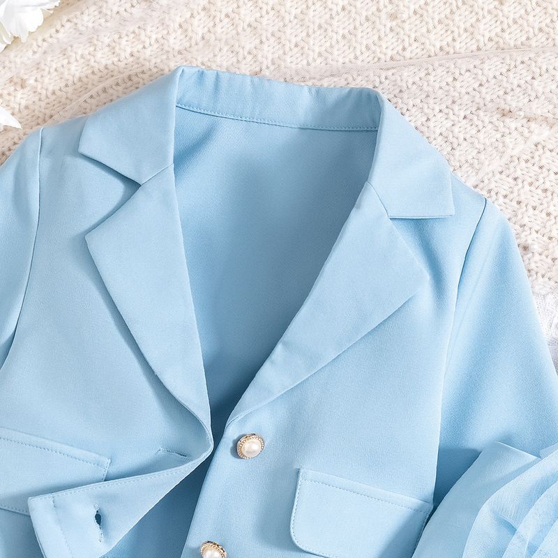 Παιδικά Ρούχα Άνοιξη και Φθινόπωρο Νέο Κοριτσίστικο Κοστούμι με Μακρυμάνικο Μπουφάν + Εσωτερικό με Λουλούδια + Σορτς Τριπλό Κοστούμι_voghion.com