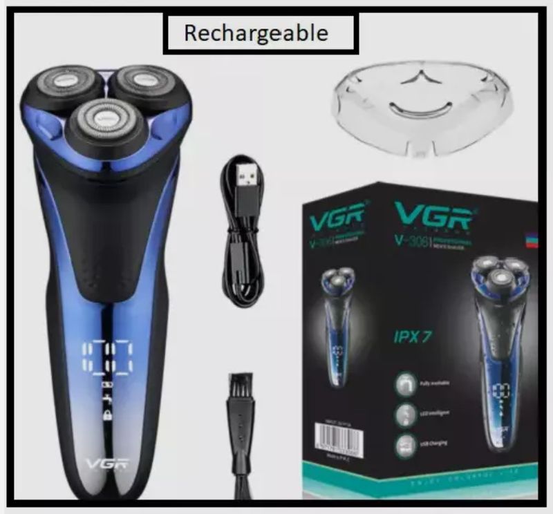 Elektrischer Rasierer Kopf Rasierer Glatze Bart Haar Schädel Trimmer Bart Entferner Kit Männer_voghion.com