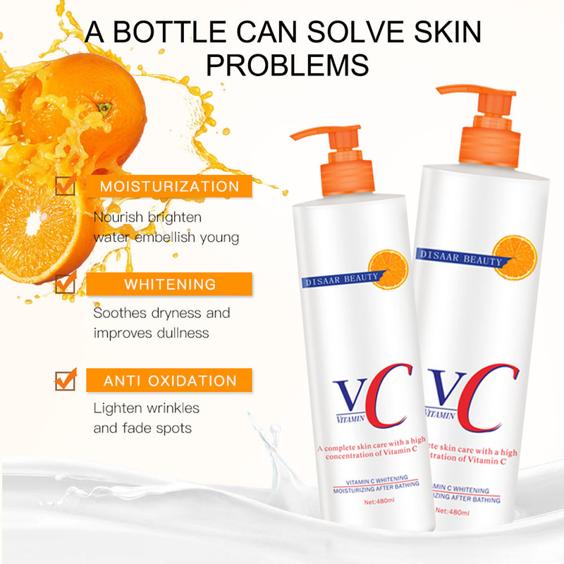 Disaar Vitamine C Hydraterende en verhelderende kippenhuidverwijderende lotion VC Body Milk_voghion.com