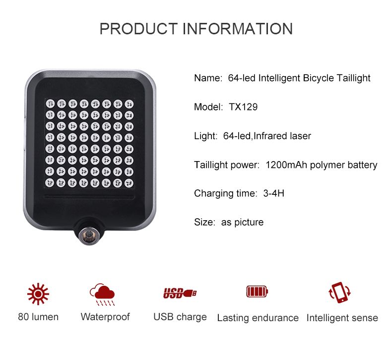 Vélo entièrement intelligent, direction, freinage, feux arrière, chargement USB, VTT, feux d'avertissement de sécurité pour vélo_voghion.com