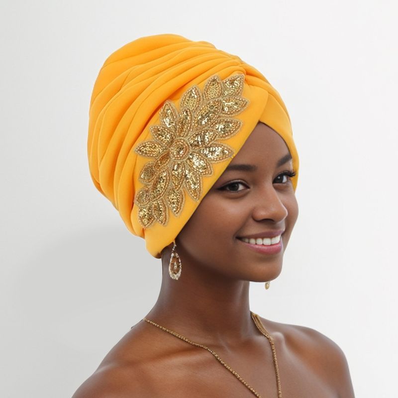 Muslim headscarf Space laminate fashion African national characteristic baodi hat Indian hat_voghion.com