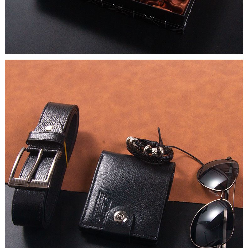 Geschenkset für Herren, Geldbörse, Gürtel, Armband, Sonnenbrille, Valentinstagsgeschenk, Vatertagsgeschenk, Geschenkbox-Set_voghion.com