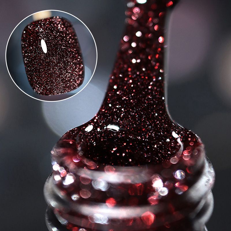 Nagelkleber Internet-Promi Blinkender Reflektierender Disco-Nagellack mit gebrochenem Diamanten Neu Weiß Solid Langlebig Nail Art Set Nail Art Shop_voghion.com