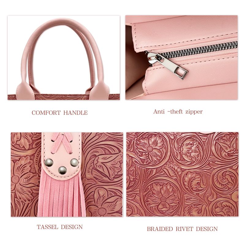 Borsa tote con stampa a nappe, tracolla staccabile, sensazione di alta qualità_voghion.com