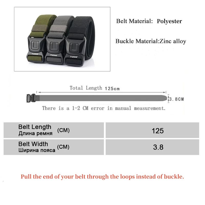 Cinturón táctico con hebilla de liberación rápida de metal caliente, cinturón de supervivencia elástico transpirable para hombres, cinturón militar de estiramiento largo_voghion.com