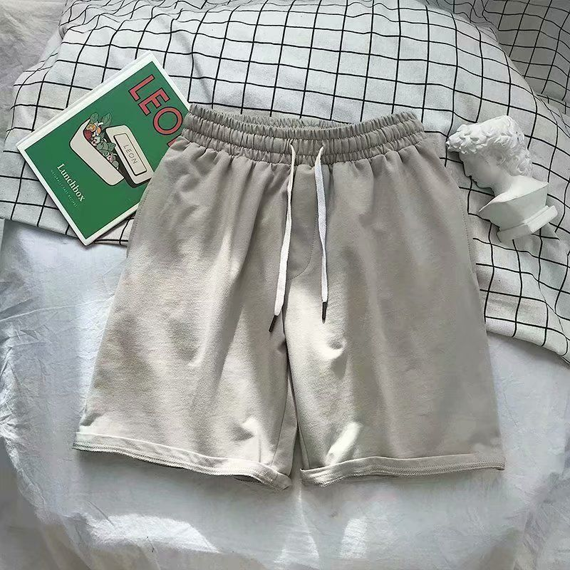 Pantalones cortos deportivos de verano para hombre, pantalones holgados informales para playa, pantalones cortos de color liso, pantalones grandes de tendencia._voghion.com