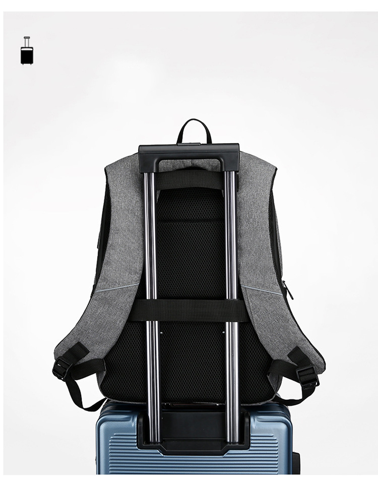Mochila antirrobo para ordenador portátil para hombre, bolso de negocios de gran capacidad para viaje, mochila con carga USB, 1 ud._voghion.com