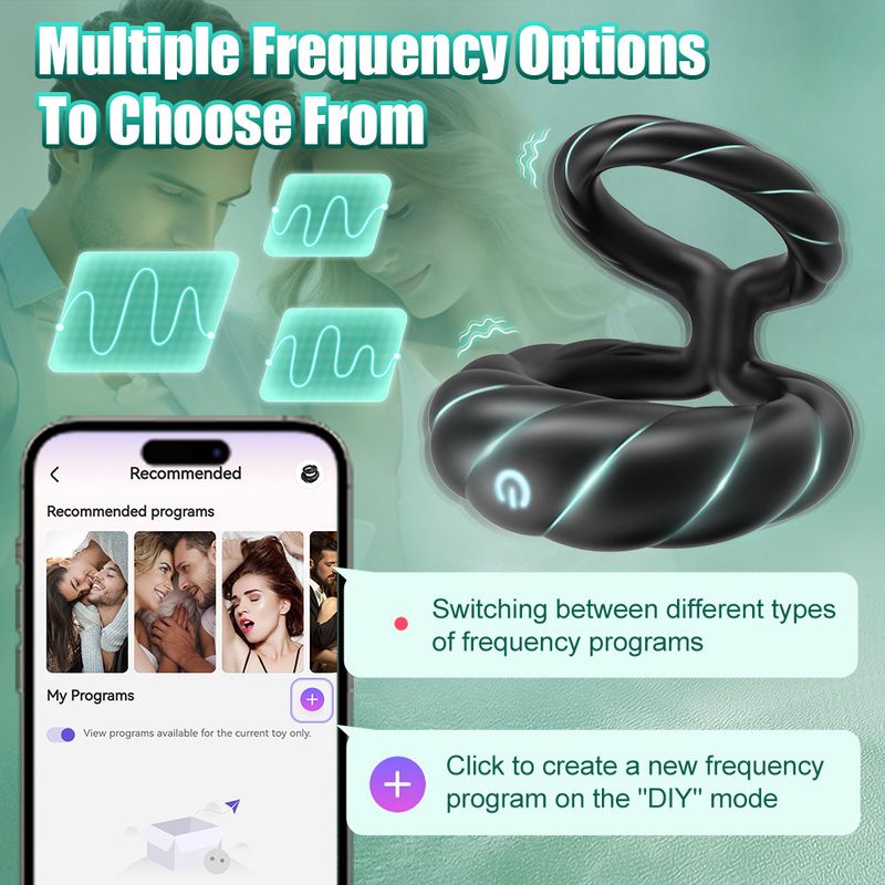 Anello per pene con blocco dello sperma APP maschile, masturbatore in silicone a vibrazione ritardata e duratura per adulti maschili_voghion.com