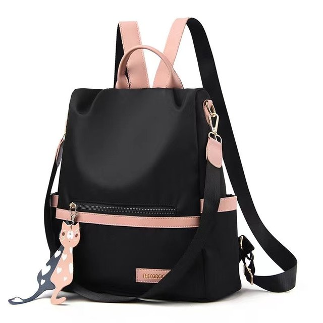 Zaino antifurto alla moda 2023 per donne, borse scolastiche casual con ciondolo, borsa a tracolla per ragazze, borse da viaggio per ragazze, zaini scolastici_voghion.com