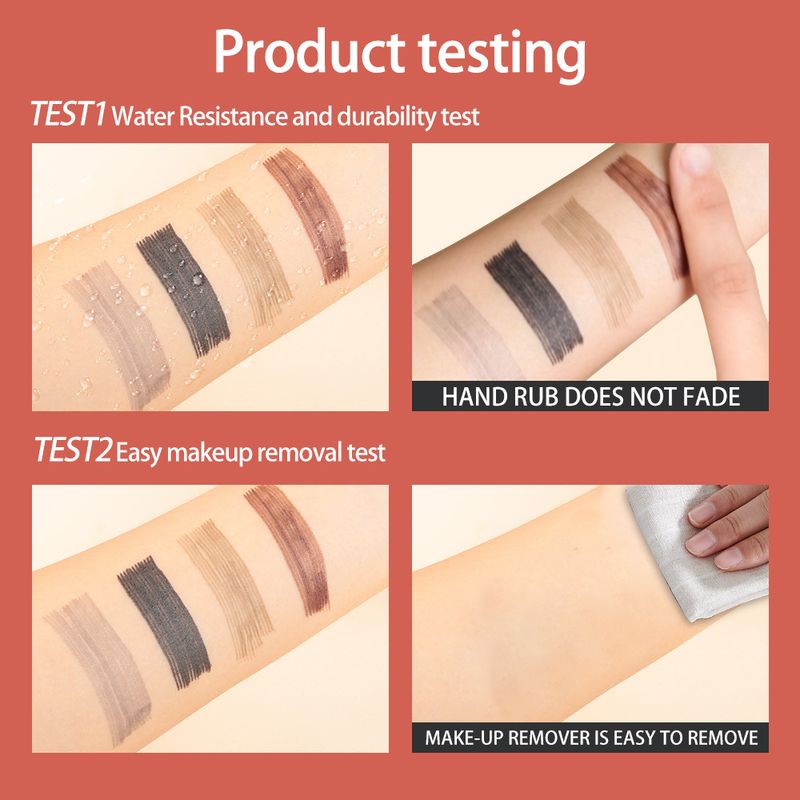 Eyebrow Enhancers Cosmetics LANZHIYUE Double Headed Four Pronged Eyebrow Pencil + Eyebrow Shaping Cream Quick Drying Waterproof Liquid Eyebrow Pencil_voghion.com