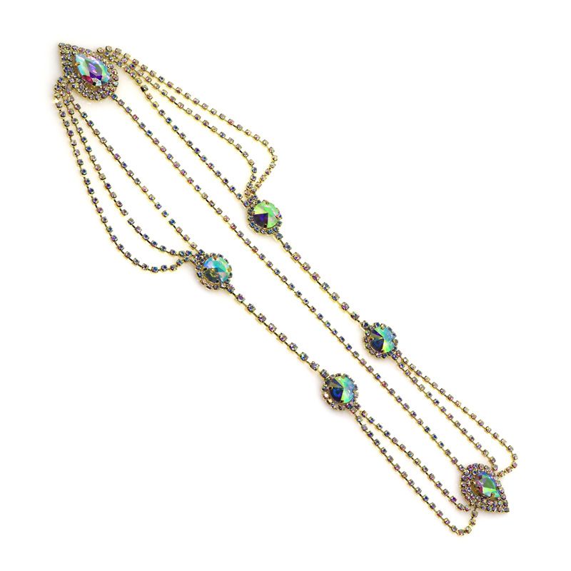 Accessori: accessori per cerchietti con strass, copricapi da sposa, catenella per capelli gotica, accessori minimalisti per la fronte_voghion.com
