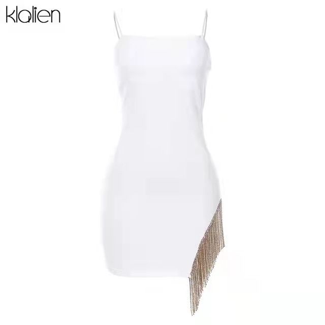 Dameskleding Off Shoulder Mouwloze Zomer Modieuze En Elegante Kleine Jarreteljurk_voghion.com