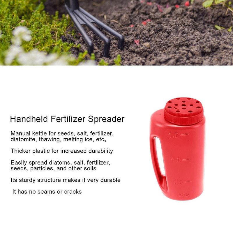 Spandiconcime portatile in materiale plastico spesso per varie applicazioni, mangime per animali da giardino A_voghion.com