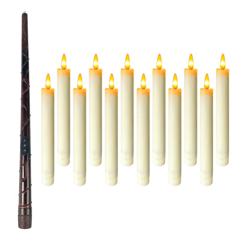 Bougies à longue tige en cire, vente transfrontalière, ambiance festive, fête de mariage, Noël, télécommande électronique_voghion.com