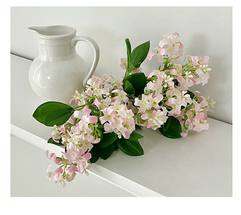 Fleurs artificielles lilas de qualité supérieure pour la décoration intérieure – Élégante composition florale en soie pour mariage, photographie et décoration de salon. Violet, champagne._voghion.com