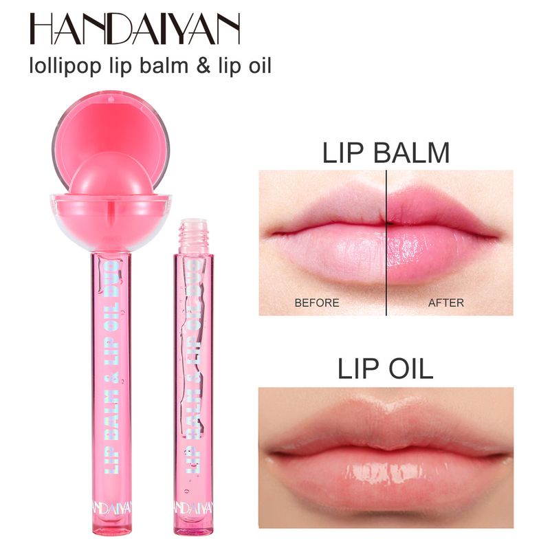 Beliebte Kosmetik HANDAIYAN zwei in einem Lutscher, farbwechselnder Lippenstift, feuchtigkeitsspendender Lipgloss_voghion.com