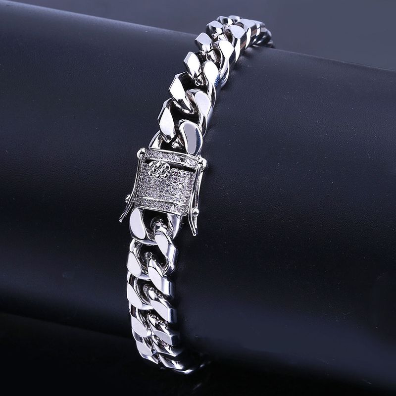 Men's Jewelry 10mm Cubic Zirconia Hip Hop Miami Cuban Link Chain Bold Statement Piece For Men_voghion.com
